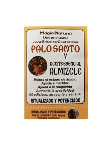 Palo santo ritualizado con aceite de Almizclé